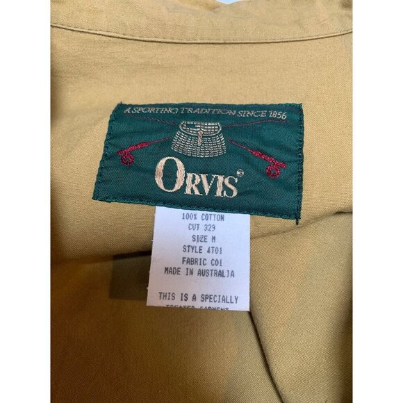 Orvis Mens Khaki & Olive Shooting Jacket L 100% Cotton - Picture 4 of 5